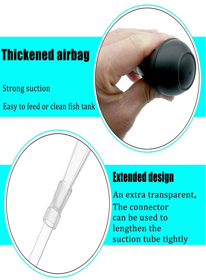 IAFVKAI Aquarium Multifunction Dropper Pipette Manual Cleaner Water Changer Cleaning Tool Siphon Dropper Remover 30ml Coral Feeder Waste Cleaner for Fish Tank Aquarium Clean Tool, Black - Image 4